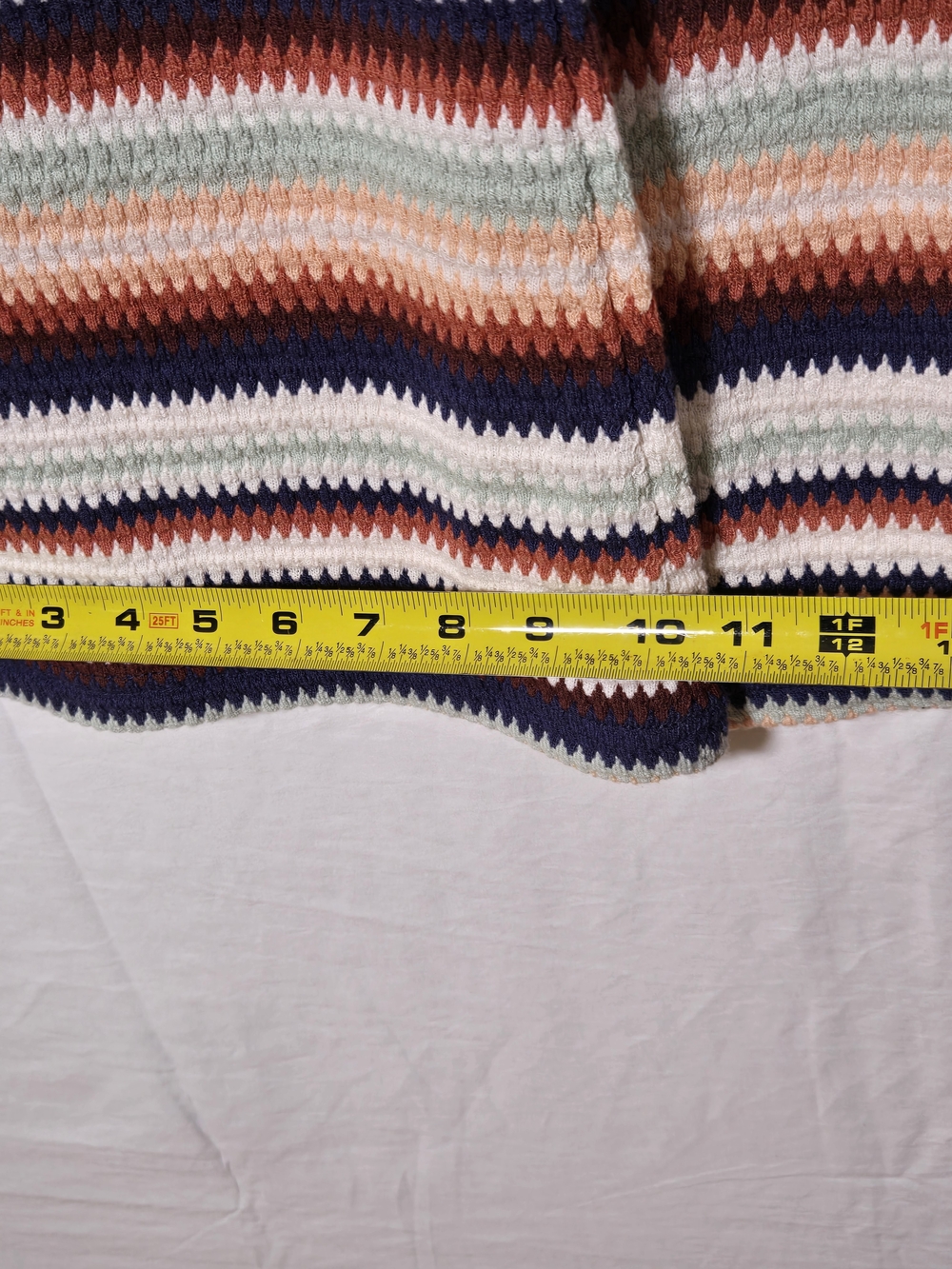 Rip Curl Multicolor Chevron Knit Pants in Navy, White, Peach & Mint - Picture 13 of 14